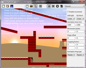 Figure 1. Basic level editor for our platform game