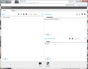 Figure 3. LightSwitch desktop client user database administration window